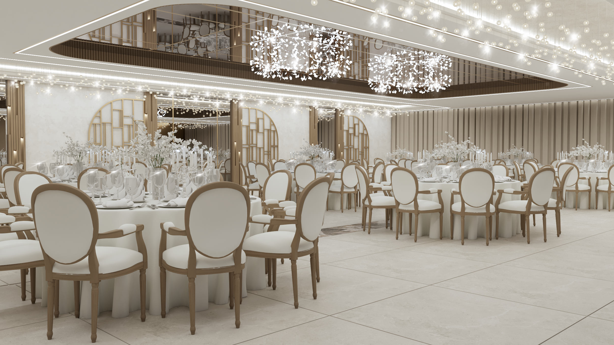 Wnętrze restauracyjne z zabudową przy oknie